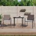Set mobilier de grădină cu perne, 5 piese, poliratan și oțel GartenMobel Dekor