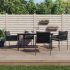 Set mobilier de grădină cu perne, 7 piese, poliratan și oțel GartenMobel Dekor