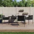 Set mobilier de grădină cu perne, 7 piese, poliratan și oțel GartenMobel Dekor