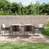 Set mobilier de grădină cu perne, 9 piese, poliratan și oțel GartenMobel Dekor