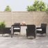 Set mobilier de exterior cu perne, 11 piese, negru, poliratan GartenMobel Dekor