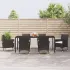 Set mobilier de exterior cu perne, 11 piese, negru, poliratan GartenMobel Dekor