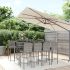 Set mobilier bar de grădină, cu perne, 9 piese, gri, poliratan GartenMobel Dekor