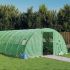 Seră cu cadru din oțel, verde, 80 m², 20x4x2 m GartenMobel Dekor