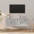Set dulap TV, 2 piese, gri beton, lemn prelucrat GartenMobel Dekor