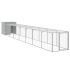 Coteț pui cu incintă gri deschis 110x1017x110cm oțel galvanizat GartenMobel Dekor