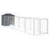 Cușcă câine cu acoperiș antracit 117x1221x123cm oțel galvanizat GartenMobel Dekor