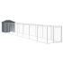 Casă câine & acoperiș gri deschis 117x813x123cm oțel galvanizat GartenMobel Dekor