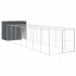 Cușcă de câine cu țarc antracit 214x457x181 cm oțel galvanizat GartenMobel Dekor