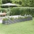 Strat înălțat grădină gri 296x80x36cm oțel vopsit electrostatic GartenMobel Dekor