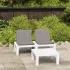 Set mobilier de grădină cu perne, 2 piese, gri, plastic GartenMobel Dekor