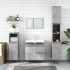 Set mobilier de baie, 3 piese, gri beton, lemn compozit GartenMobel Dekor