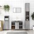 Set mobilier de baie, 3 piese, gri sonoma, lemn prelucrat GartenMobel Dekor
