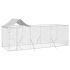 Padoc de exterior cu acoperiș argintiu 2x2x2,5m oțel galvanizat GartenMobel Dekor