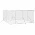 Padoc de exterior pentru câini argintiu 2x2x2 m oțel galvanizat GartenMobel Dekor