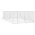 Padoc de exterior pentru câini argintiu 2x2x2 m oțel galvanizat GartenMobel Dekor