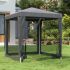 Cort de petrecere cu 4 pereți din plasă, verde, 2x2 m, HDPE GartenMobel Dekor