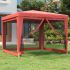 Cort de petrecere cu 4 pereți din plasă, antracit, 3x3 m, HDPE GartenMobel Dekor