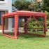 Cort de petrecere cu 4 pereți din plasă, antracit, 3x4 m, HDPE GartenMobel Dekor
