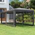 Cort de petrecere cu 6 pereți din plasă, antracit, 3x6 m, HDPE GartenMobel Dekor