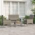 Set mobilier de grădină cu perne, 4 piese, gri, poliratan GartenMobel Dekor