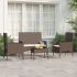 Set mobilier de grădină cu perne, 4 piese, gri, poliratan GartenMobel Dekor