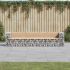 Bancă de grădină tip gabion 287x71x65,5 cm, lemn masiv Douglas GartenMobel Dekor