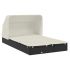 Șezlong 2 pers. acoperiș pliabil gri 213x118x97 cm poliratan GartenMobel Dekor