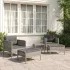 Set șezlonguri de grădină, 5 piese, cu perne, maro, poliratan GartenMobel Dekor
