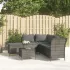 Set mobilier relaxare grădină 4 piese cu perne poliratan negru GartenMobel Dekor