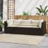 Set mobilier de grădină cu perne, 3 piese, negru, poliratan GartenMobel Dekor