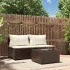 Set mobilier de grădină cu perne, 3 piese, negru, poliratan GartenMobel Dekor