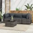 Set mobilier relaxare grădină 4 piese cu perne poliratan negru GartenMobel Dekor