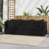 Set mobilier de grădină cu perne, 3 piese, negru, poliratan GartenMobel Dekor