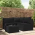 Set mobilier de grădină cu perne, 4 piese, maro, poliratan GartenMobel Dekor