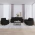 Set de canapele cu perne, 3 piese, gri deschis, textil GartenMobel Dekor