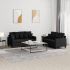 Set de canapele cu perne, 2 piese, gri închis, textil GartenMobel Dekor