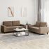 Set de canapele, 2 piese, negru, material textil GartenMobel Dekor