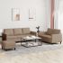 Set de canapele cu perne, 3 piese, cappuccino, piele ecologică GartenMobel Dekor
