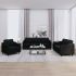 Set de canapele cu perne, 3 piese, gri deschis, textil GartenMobel Dekor