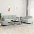 Set de canapele, 3 piese, gri deschis, catifea GartenMobel Dekor