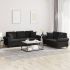 Set canapea 2 piese cu perne, gri deschis, catifea GartenMobel Dekor