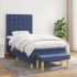 Pat box spring cu saltea, albastru, 200x200 cm, textil GartenMobel Dekor