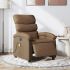Fotoliu electric de masaj rabatabil, gri taupe, textil GartenMobel Dekor