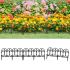 Borduri de gazon, 17 buc., negru, 10 m, PP GartenMobel Dekor