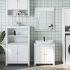 Set mobilier baie „BERG”, 2 piese, alb, lemn masiv de pin GartenMobel Dekor