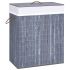 Coș de rufe din bambus cu 2 secțiuni, alb, 100 L GartenMobel Dekor
