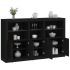 Servantă cu lumini LED, negru, 162x37x100 cm GartenMobel Dekor