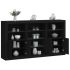 Servantă cu lumini LED, stejar maro, 181,5x37x100 cm GartenMobel Dekor