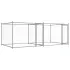 Cușcă pentru câini cu uși, gri, 4x2x1,5 m, oțel galvanizat GartenMobel Dekor